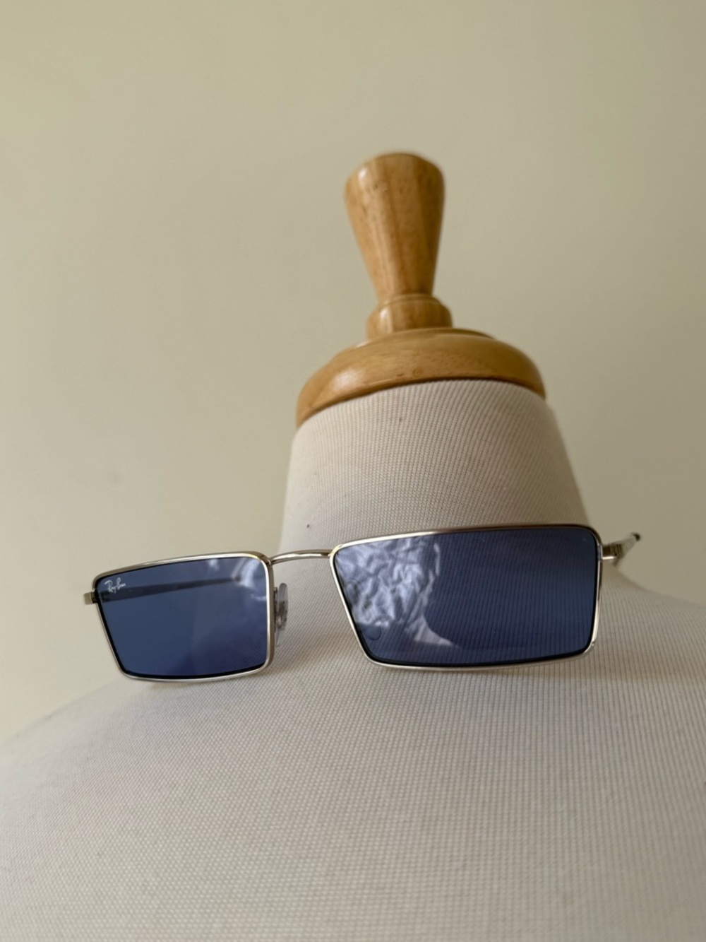 Ray-Ban RB 3741 EMY 003/80 Blue Lens Rectangle Sunglasses 59mm